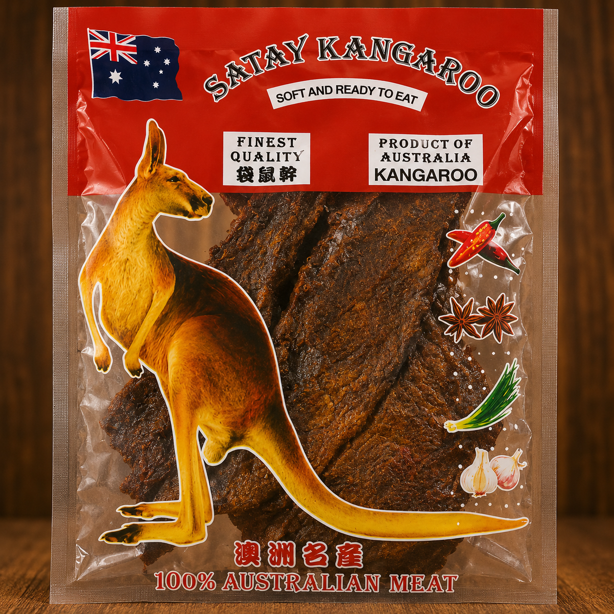 Satay Kangaroo Jerky 100g